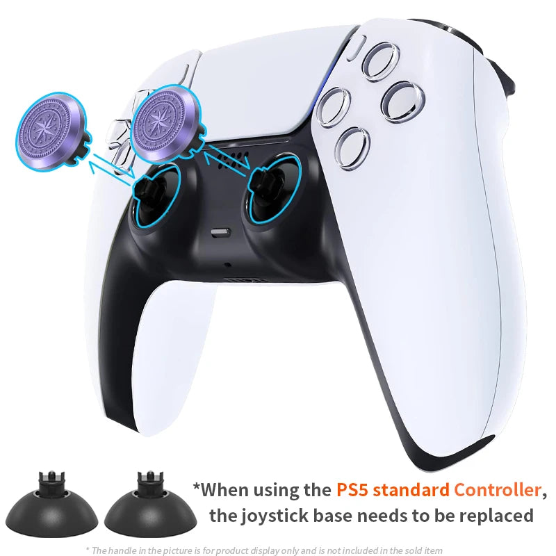 1set For PS4 PS5 Edge Elite Game Handle Controller Metal High and Low Rocker Cap Paddle Back Button Accessory