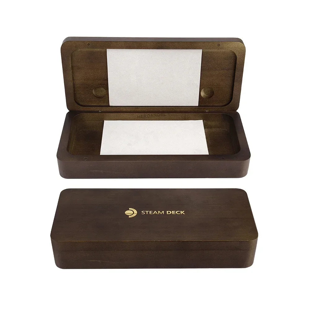 High-end For Steam Deck Anti-drop Shockproof Exquisite Wooden Magnetic Hard Storage Table Box Unique Style Storage Holder Case