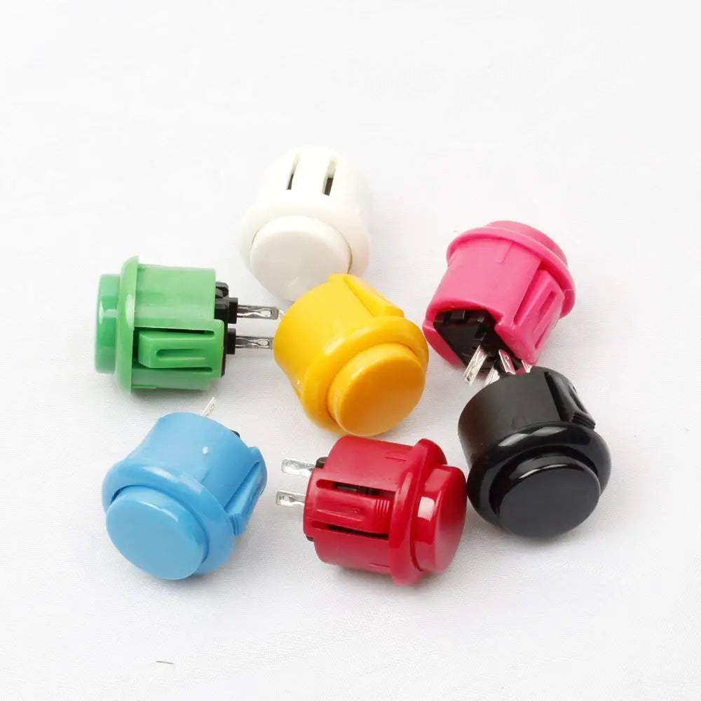 12pcs Copy Sanwa Buttons 30mm 24mm Arcade Push Button Switch Baolian Circle Buttons Micro Switch For Arcade DIY Kit