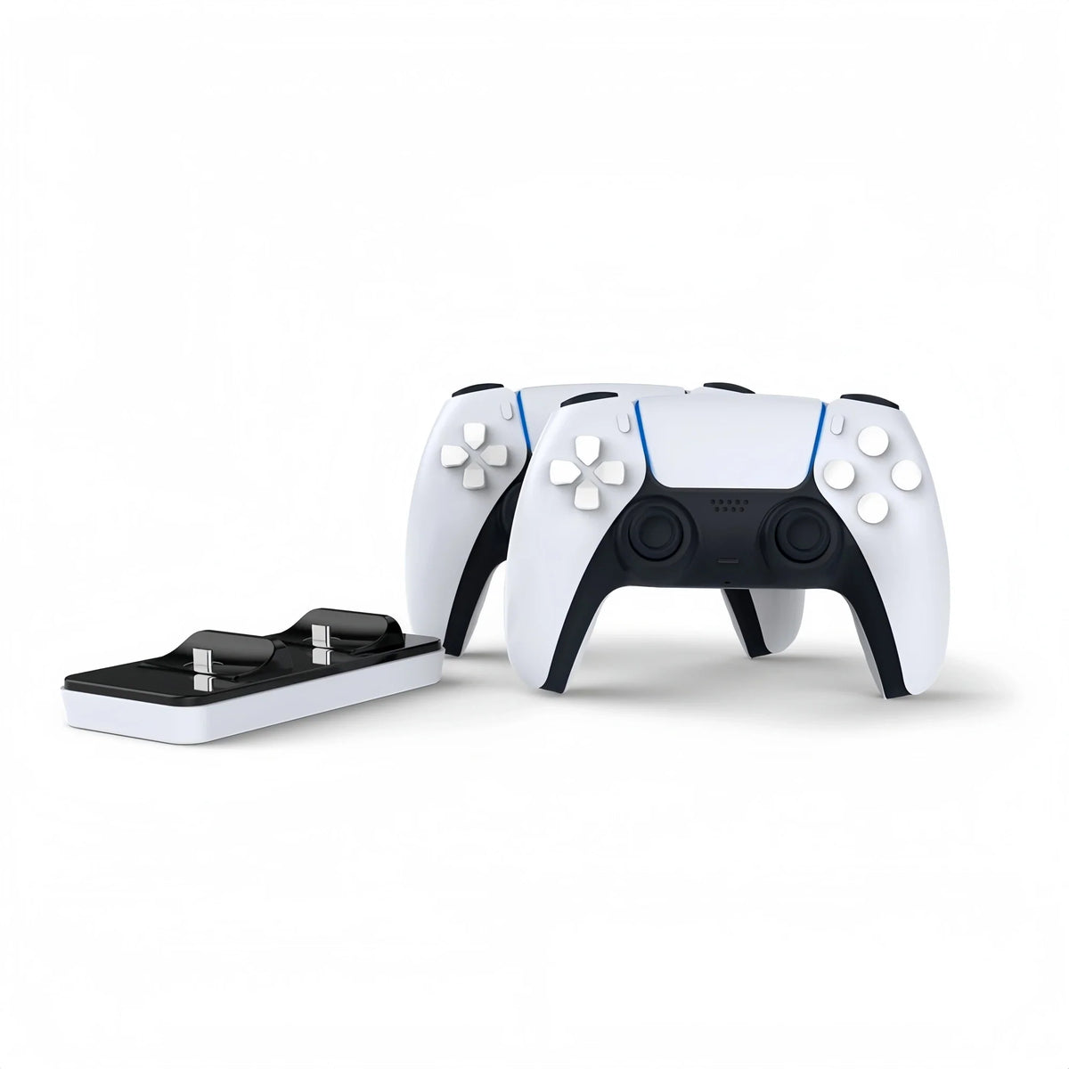 Compact PS5 Controller Charging Dock, Simple Small Contact Charger Stand for PS5 Gamepad, Space‑Saving Desktop Charging Station