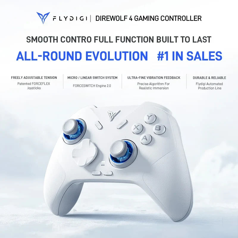 Flydigi Direwolf 4 Gamepad, Hall Effect 1000Hz Wired/Wireless