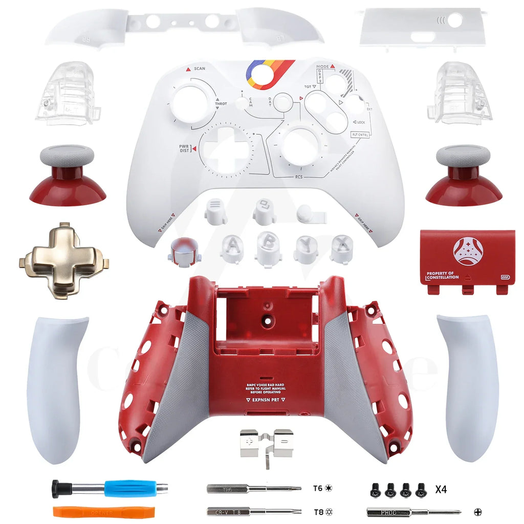 CoolerAge For Xbox One Slim Controller Limited Edition Soft Touch Custom Bottom Shell Back Panels Case Cover Gamepad Replacement