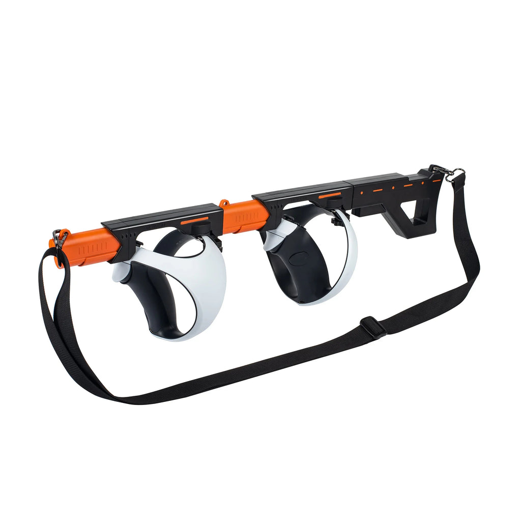 Magnetic VR Gun Stock for Playstation VR2 Handle Attachment with Shoulder Straps for Enhance FPS Gaming Experience