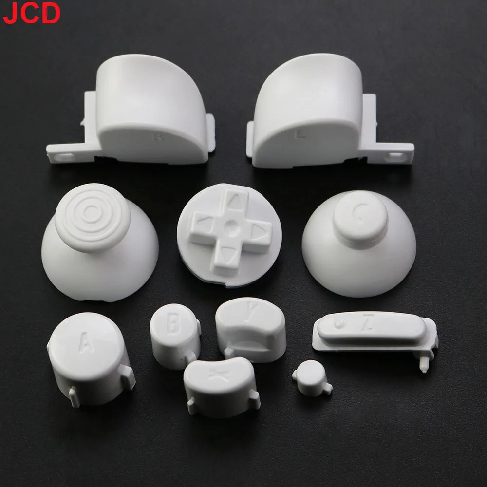 JCD 1set  Analog Stick Cap Buttons Keypads Y X A B Z Buttons Joystick Stick Caps For Gamecube For NGC Controller