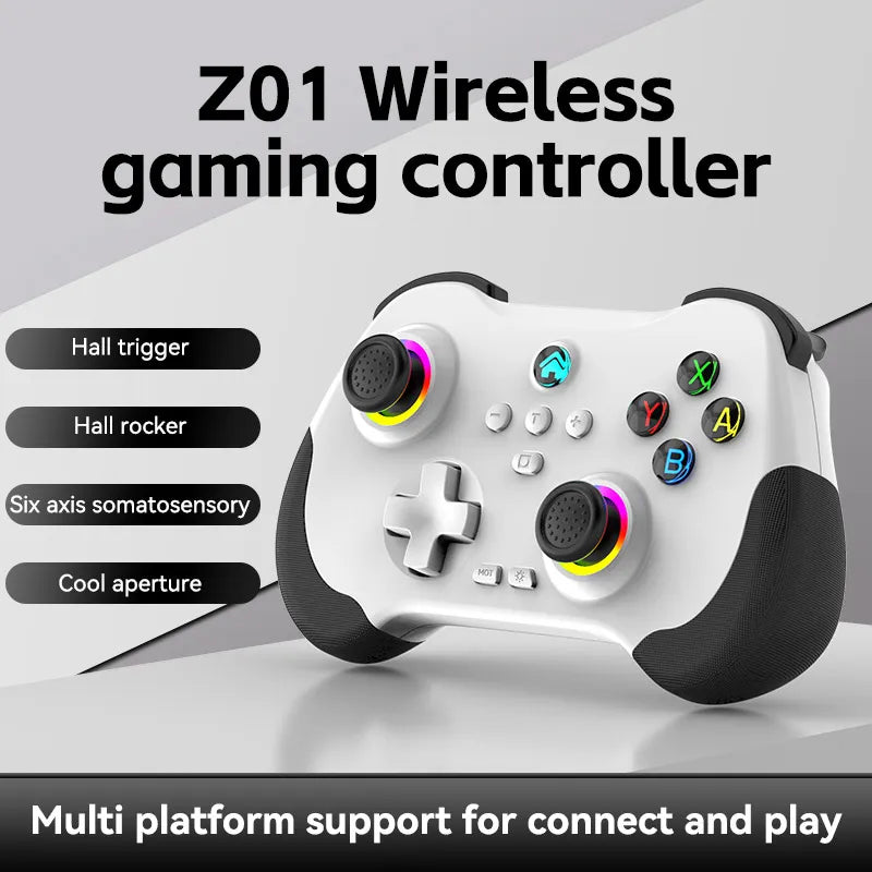 Z01 Wireless Controller Hall Joystick for Switch Steam PS3 PS4 PC
