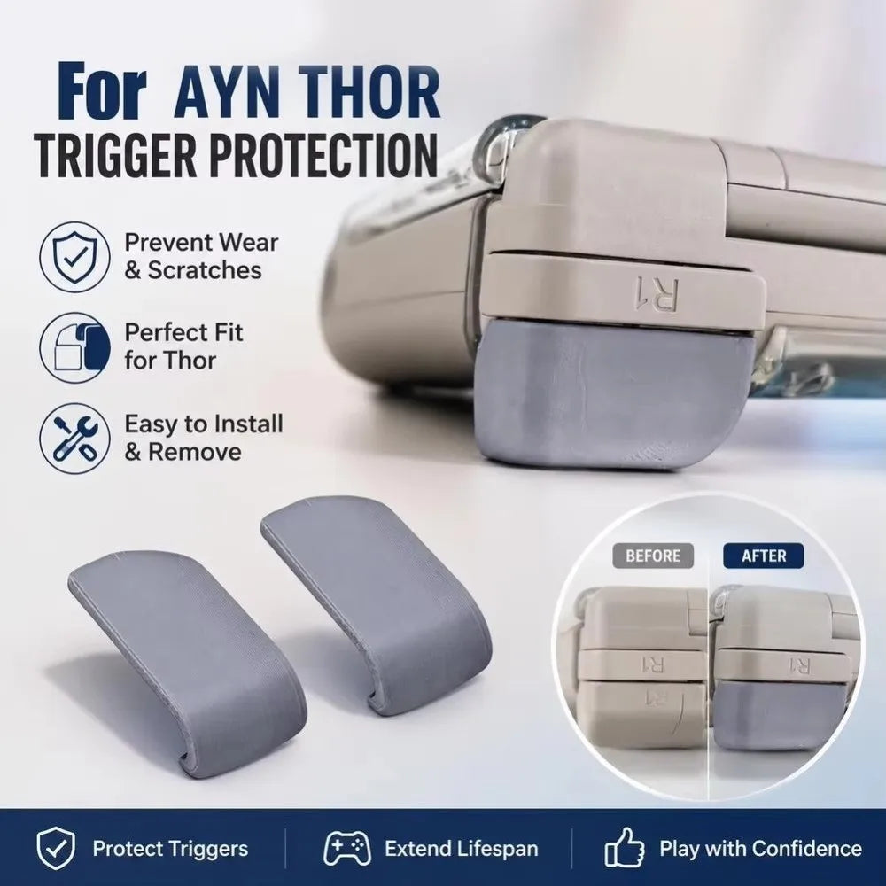 1 Pair Anti-Slip Trigger Key Covers Dustproof 3D Printed Shoulder Button Caps Sweatproof Grip Cover for AYN Thor