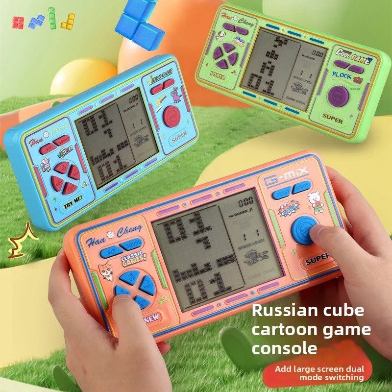 Large-Screen Russian Tetris Game Console - Classic, Nostalgic, And Retro Gift