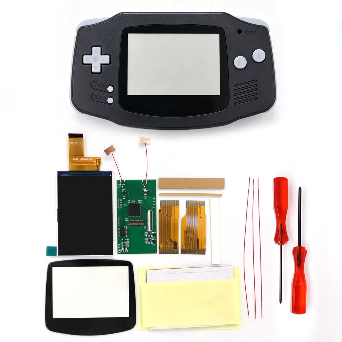 HISPEEDIDO 3.0'' Desaturation IPS LCD V5 Screen For GBA Cut-free Shell High Brightness Kit Support Pixel Menu For Gameboy Advanc