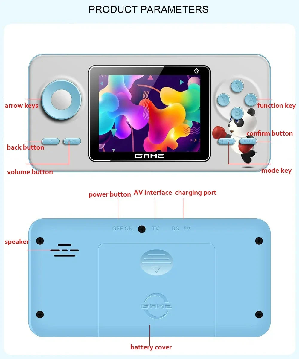 S5 Mini Retro Handheld Game Console 2.4-Inch, 520 Games