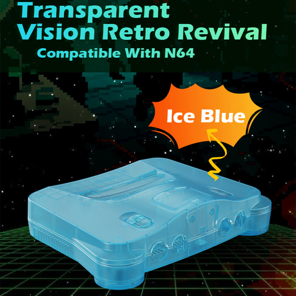 N64 Bitfunx Ice Blue Replacement Shell for Nintendo 64
