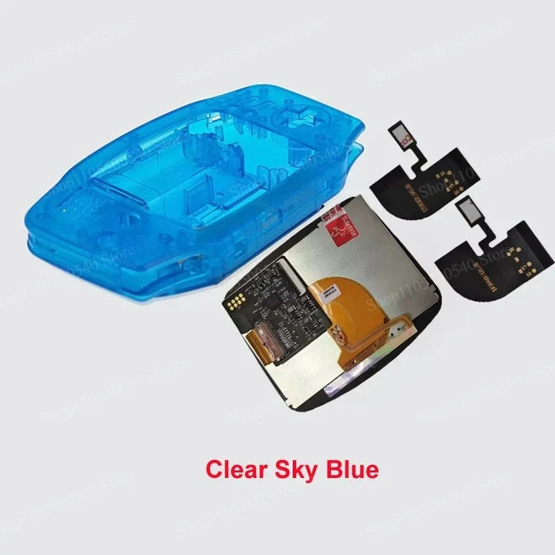 Full New GBA IPS V4 Laminated Screen Kits for Gameboy Advance IPS Screen 15 Levels High Brightness Gaming Screen with Shell