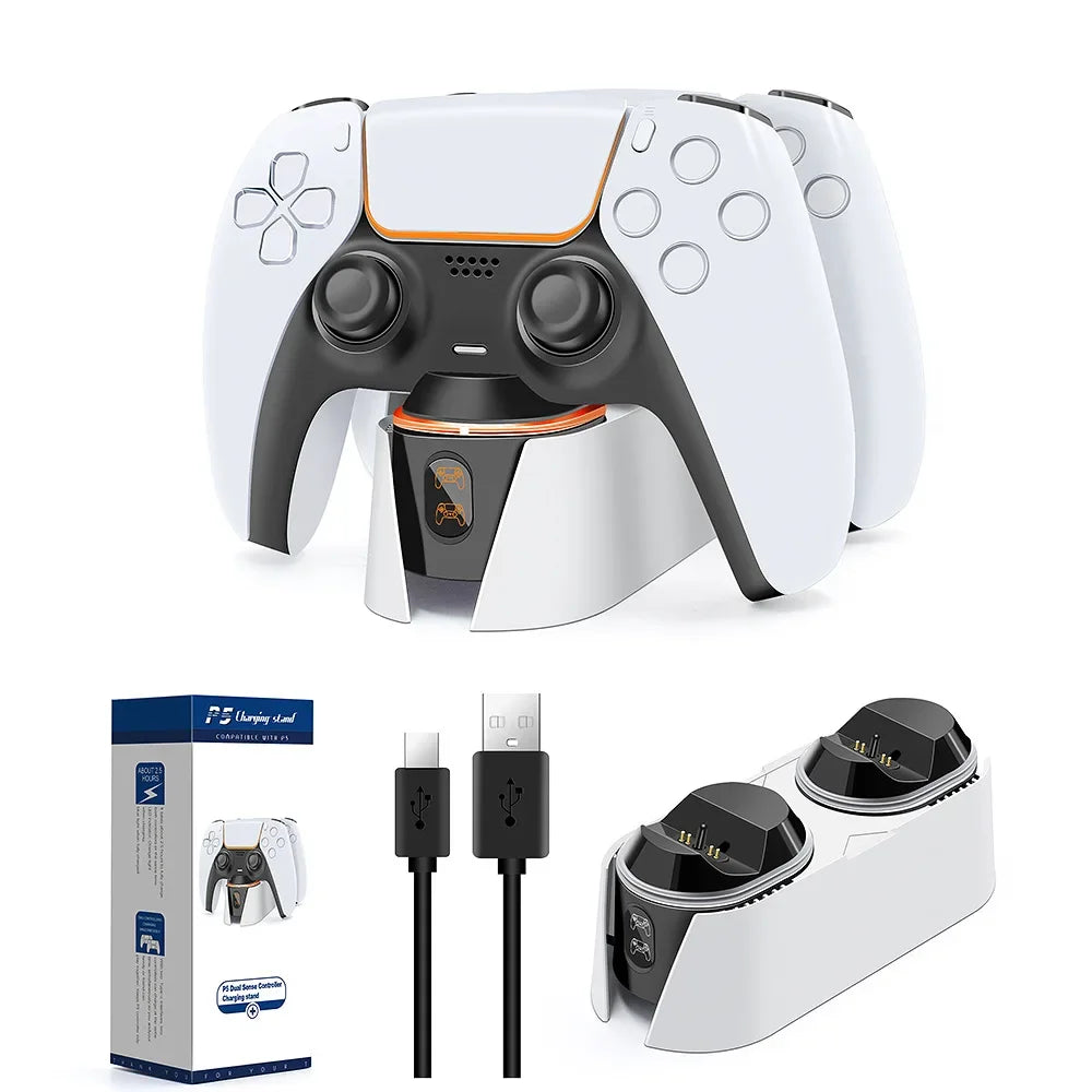 VGBUS Dual Charging Dock for PS5 Wireless Controller, USB Type-C