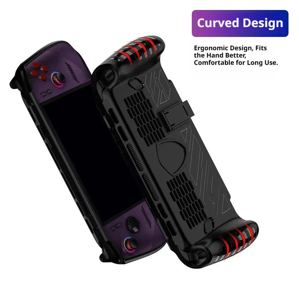 For MSI Claw 8 EX AI+ Game Handheld TPU Bracket Protective Case Shockproof Anti-Scratch Ergonomic Grip Full Cover Shell