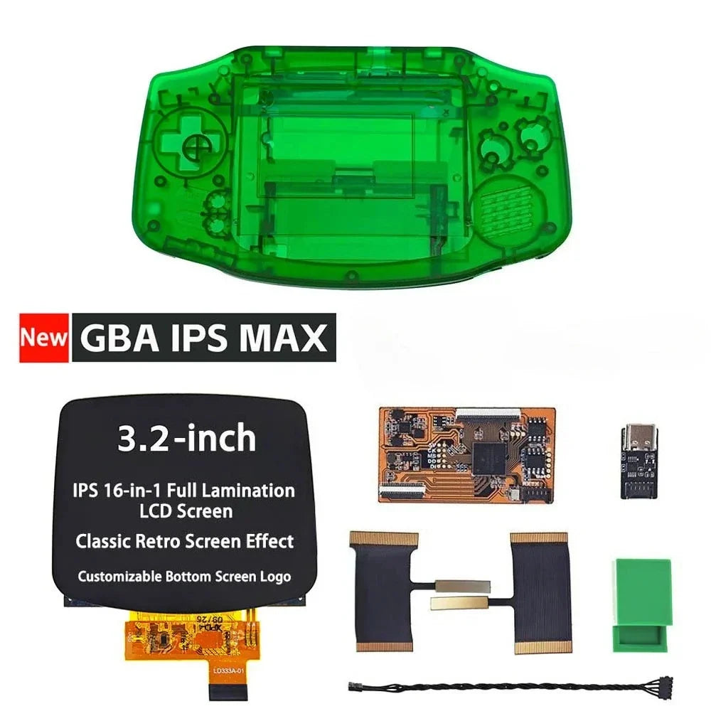 GBA 3.2-Inch IPS LCD Kit, 960x640 with Custom Shell