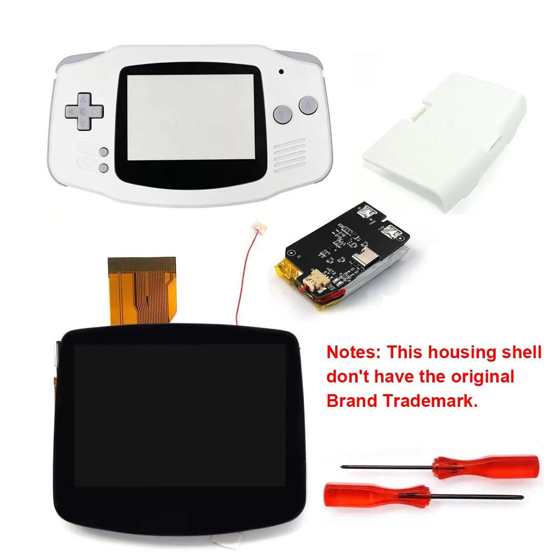 GBA V5 Laminated IPS LCD Kit, 720x480 Backlight Drop-In Screen