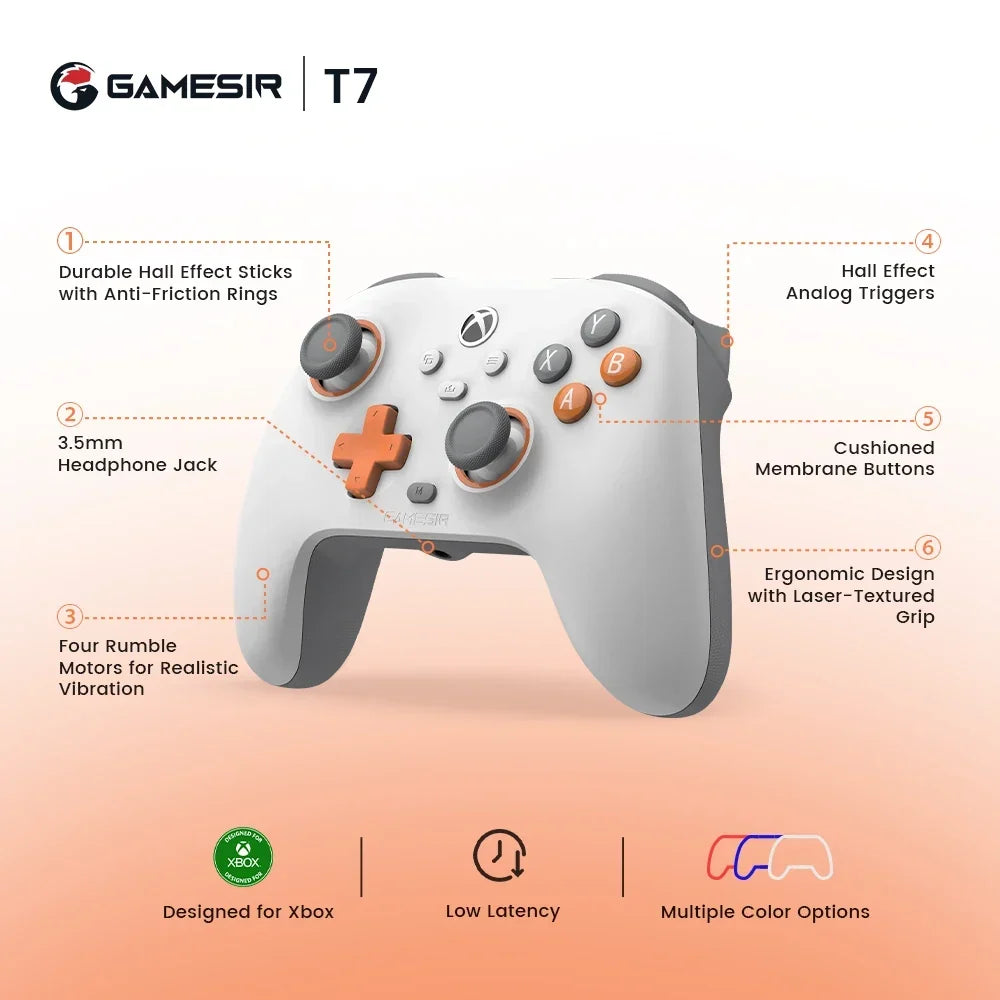 GameSir T7 Wired Xbox Controller with Hall Effect Triggers