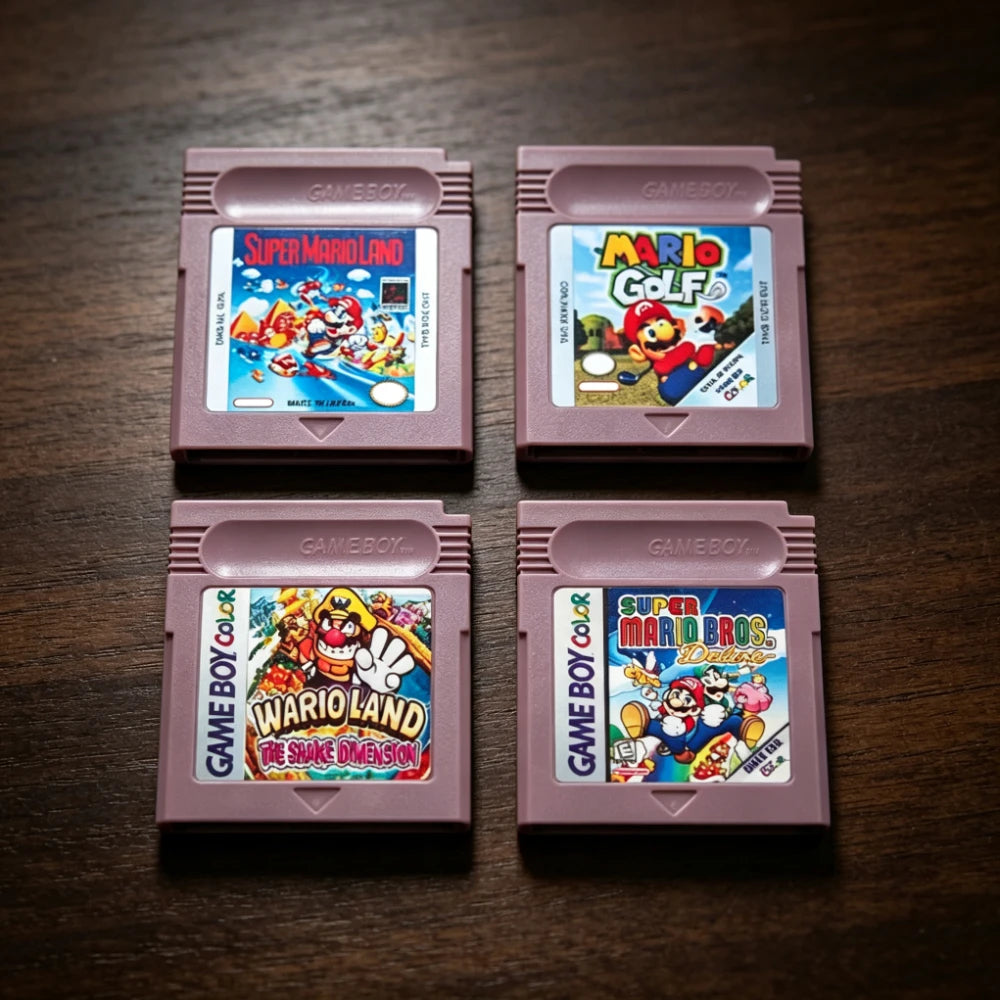 GBC Game Cartridge, Wario Land, Donkey Kong and Mario Selections