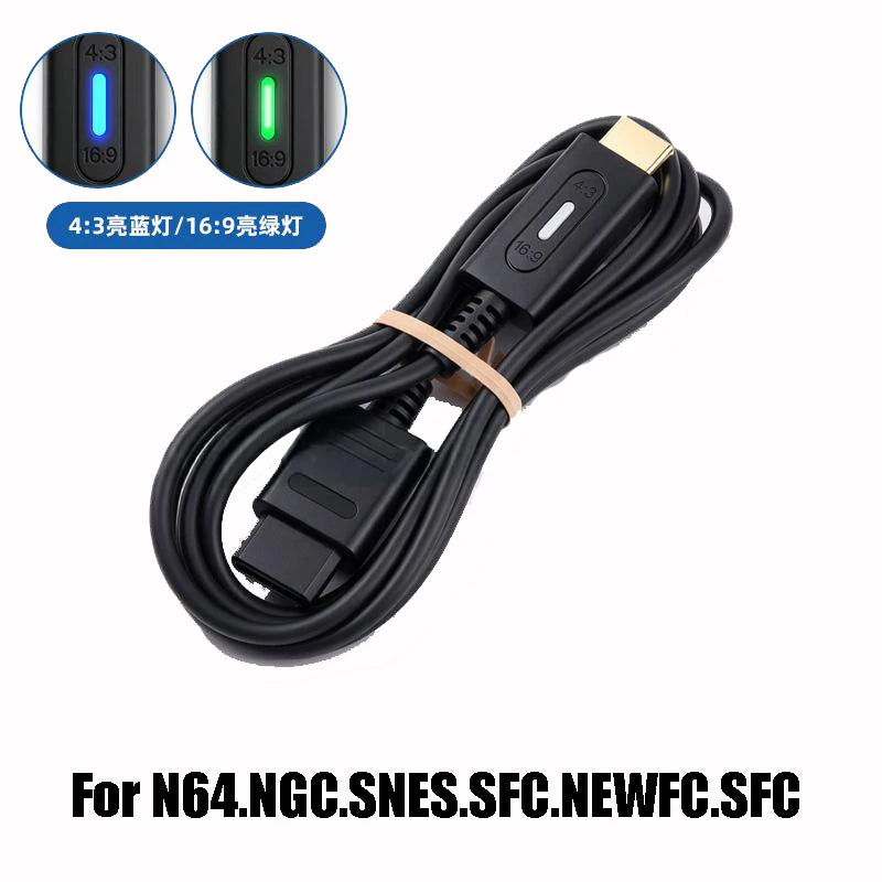 High quality For N64 NGC SNES SFC NEWFC SFC-JR Console 1080P Gold Plated HDMI Adapter Cable HD Video Conversion Accessory