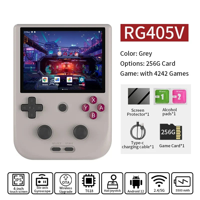 ANBERNIC RG405V Handheld Console 4-Inch IPS Android 12 T618