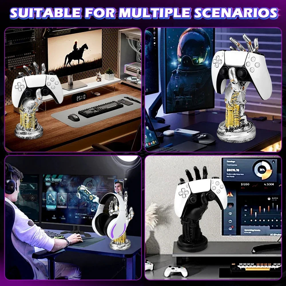 NEW Creative Game Controller Desktop Storage Stand Mechanical Arm Holder For PS5/PS4 Gamepad Bracket Headphone Home Decoration