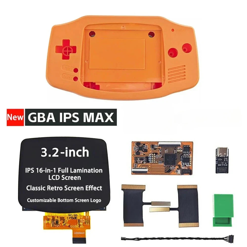 GBA 3.2-Inch IPS LCD Kit, 960x640 with Custom Shell