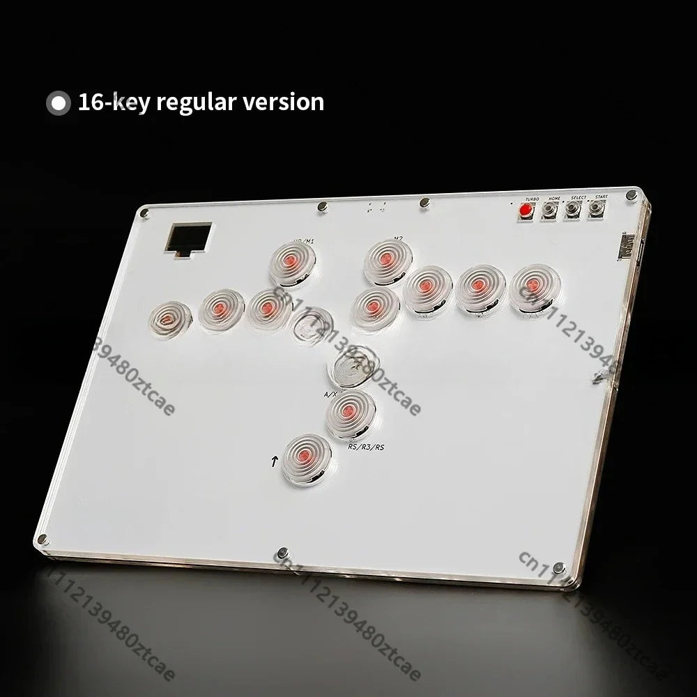 Leverless Hitbox Game Controller Fighting Joystick, Portable Duelpad Style Game Stick for Multi Platform Gaming Entertainment