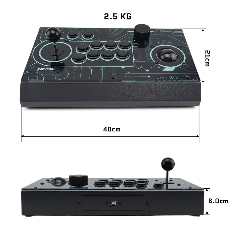 FightBox R10-PRO Arcade Stick with Trackball & Spinner for PC