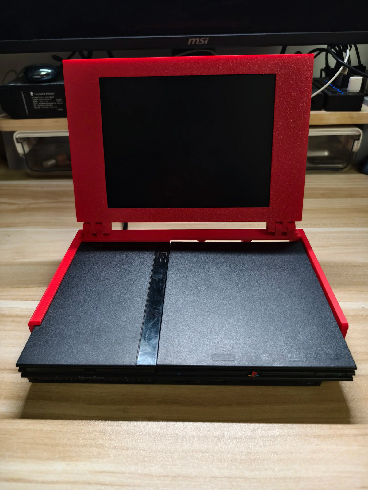 8-inch Portable Mini LCD Monitor for PS2 Slim, Stereo Speaker
