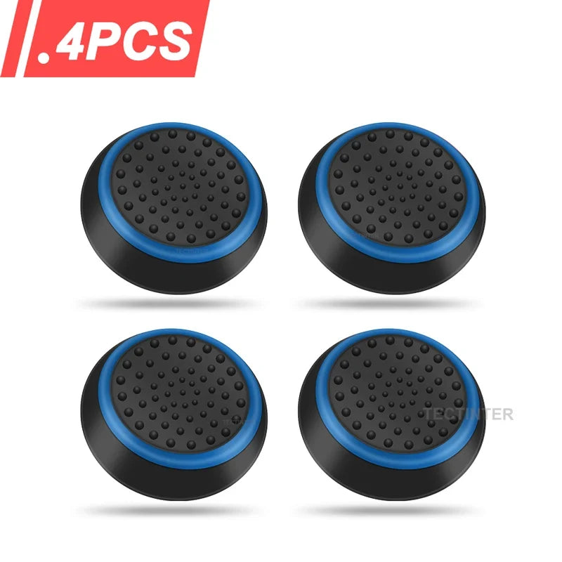 4Pcs Silicone Thumbstick Caps for PS5 PS4 PS3 Switch 2 Xbox