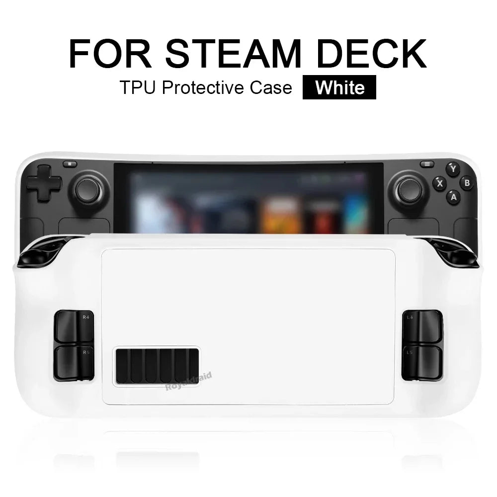4 Colors For Steam Deck Game Console Soft Protective Shell for Steam Deck TPU Case Silicone Shockproof Anti-drop Back Cover