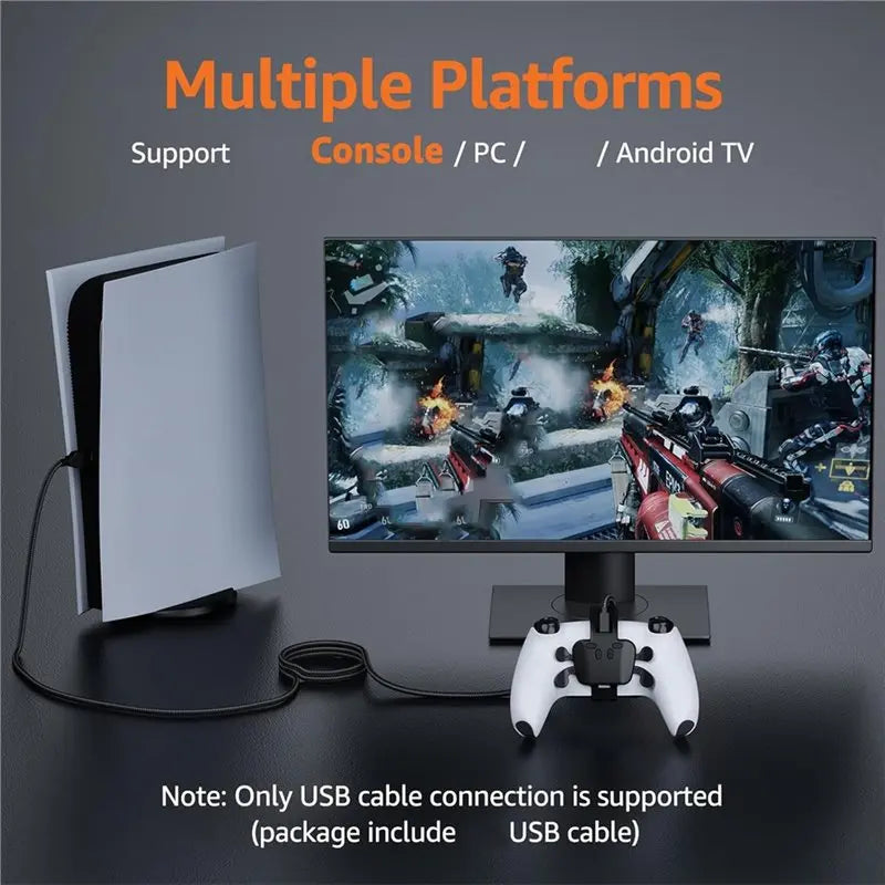 Feature For PS5 Controller Paddles With MIC Function, Supports Combo, Turbo Key Swap/Remapping For PS5 Console, PC& MAC-[PRDSB-J