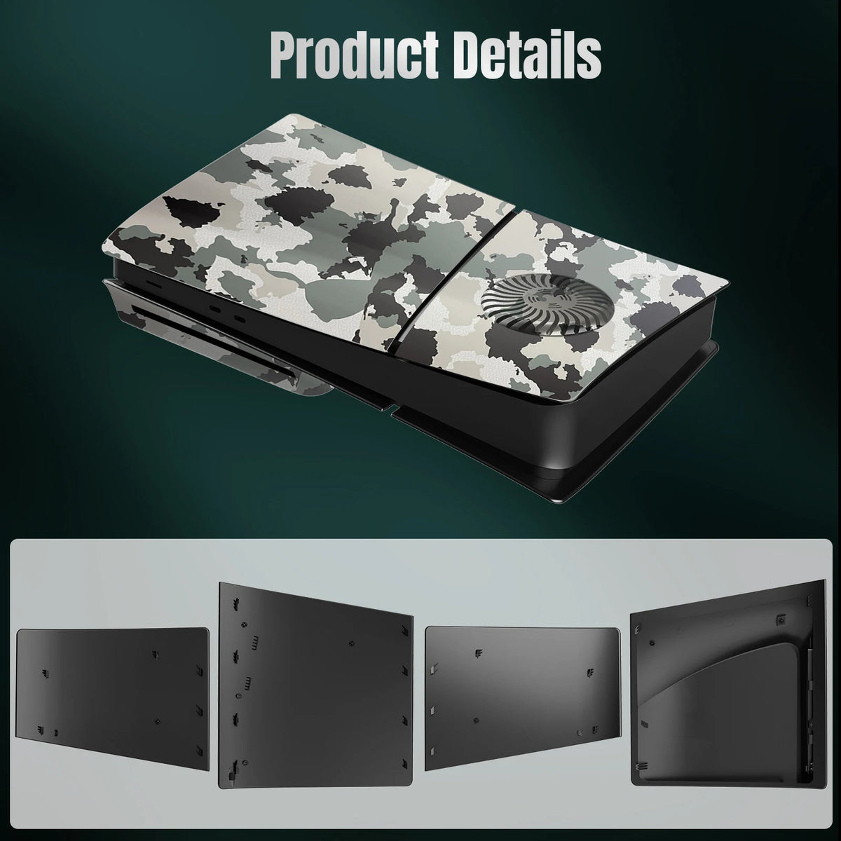 Face Plates for PS5 Slim with Cooling Vents Anti-Scratch Slim Cover Premium ABS Replacement Shell for PS5 Slim Disc Version