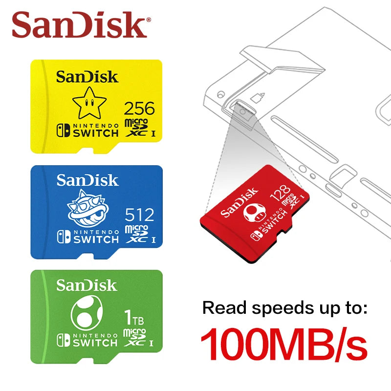 microSDXC Card for Nintendo Switch, SanDisk, 128GB–1TB