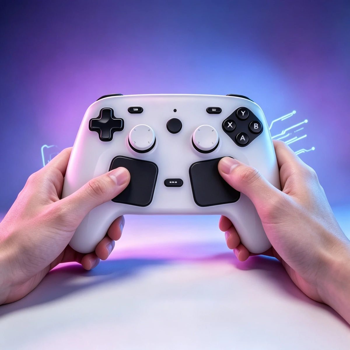 Silicone Case for Steam Controller 2 – Full Coverage Skin with 2 Thumb Caps, Anti-Slip, Dust-Proof, Precision Cutouts