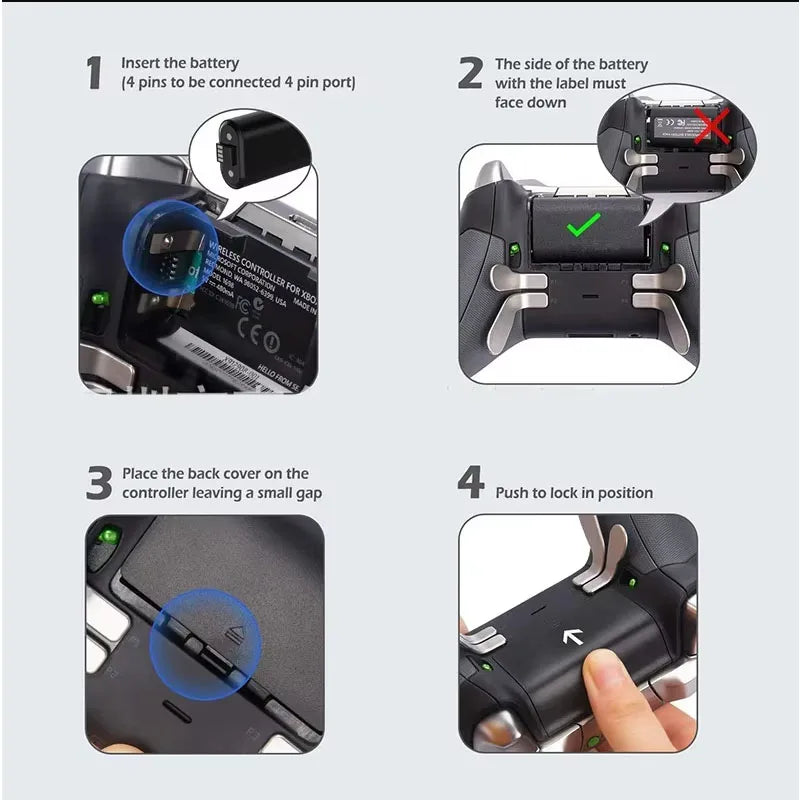 Play and Charge Kit for Xbox One X/S, Lithium Polymer Battery