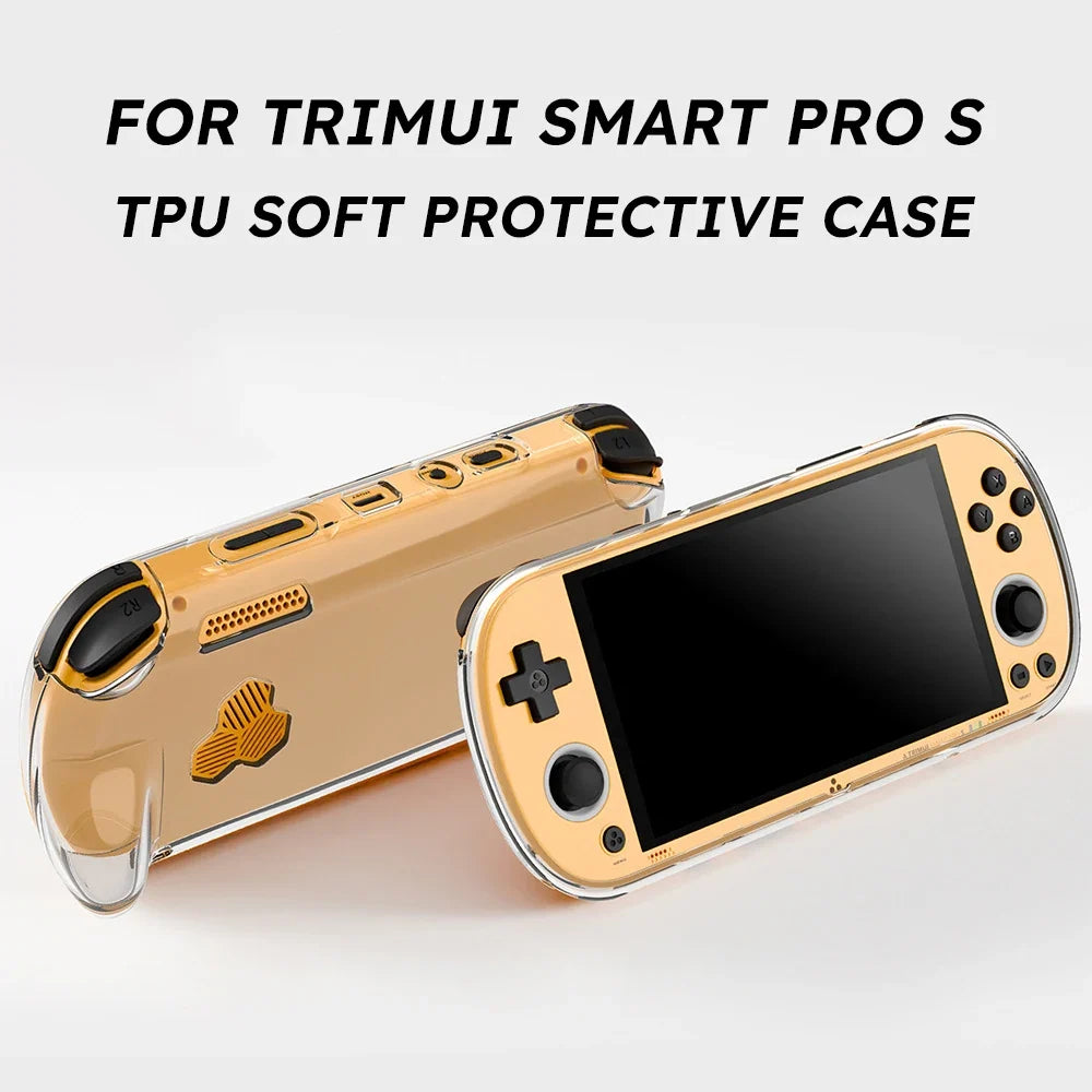 Trimui Smart Pro S Clear TPU Case, Wear-Resistant Anti-Drop