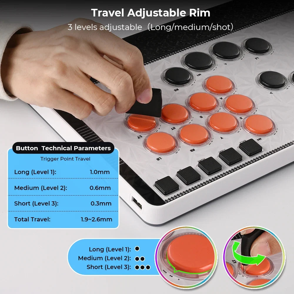 Haute42 C-AT Magnetic Leverless Hitbox Controller for PC/PS4/PS5