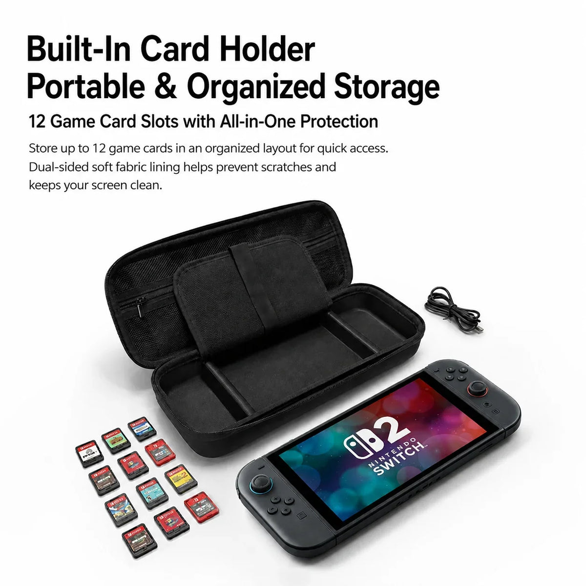 YOOPEO Carrying Case Storage Bag for Mobapad M12, NYXI Hyperion 3, Aolion J30 & Switch 2 Console Shockproof Protective Case