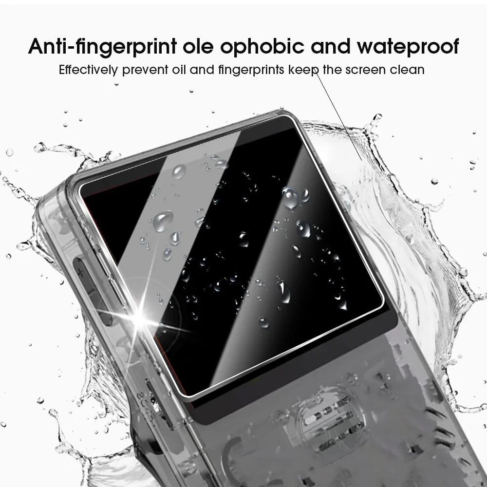 3 in 1 for R36S Game Console Storage Bag Tempered Glass Screen Protectors EVA Hard Portable Protective Cases Anti-scratch Films