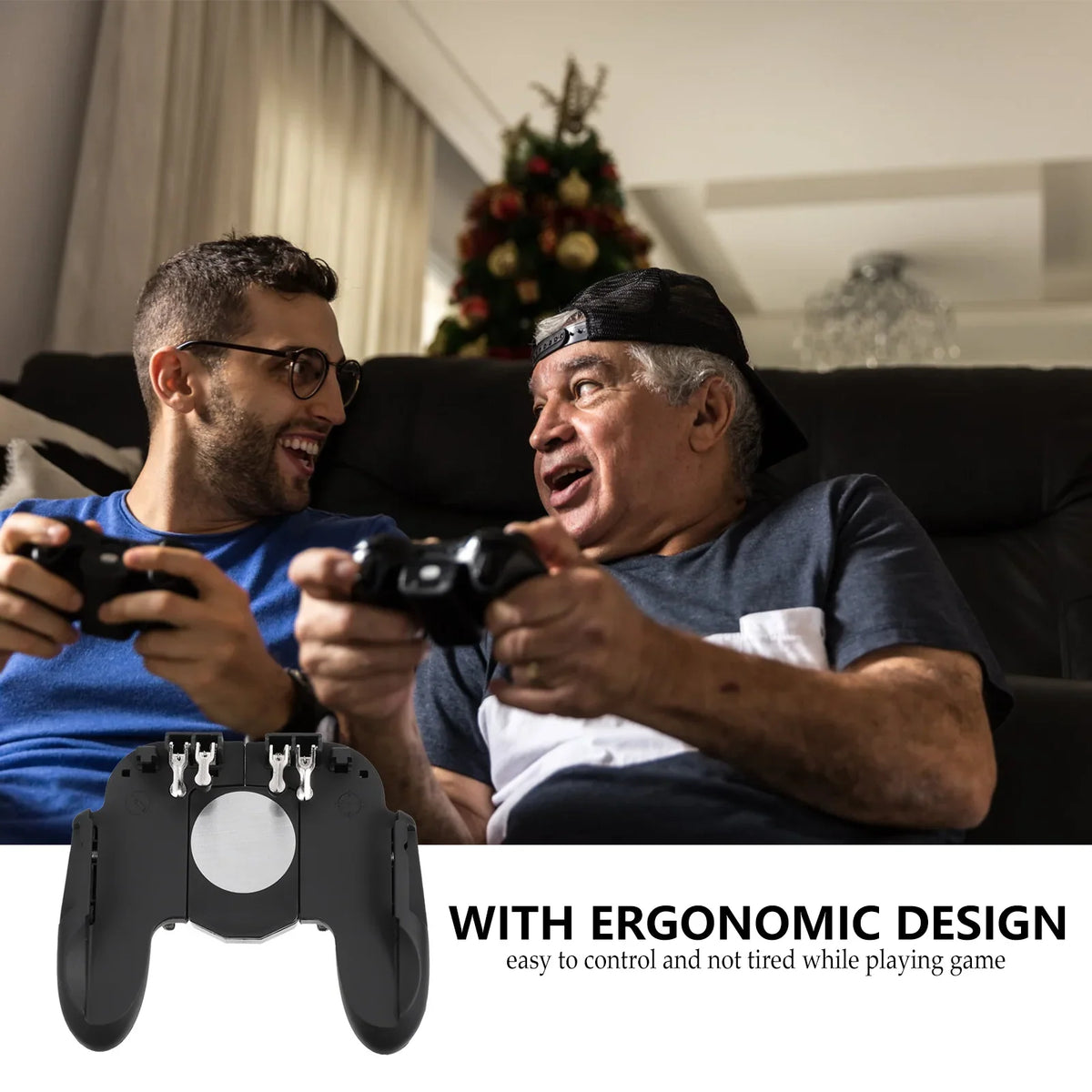 Foxnovo Gamepad Cell Phone Game Trigger Handle, Ergonomic Grip