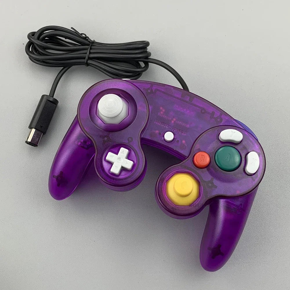 Transparent for GameCube For NGC Gamepad One Button Wired Game Controller Joystick for NGC Game Console