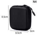 【C】1PC Hard Shell EVA Storage Box Mini Portable Pouch Carrying Bag Black Protective Storage Case Digital Accessories
