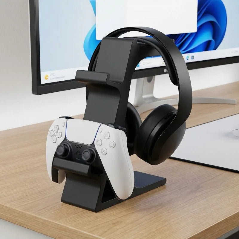 Controller and Headphone Stand for PS5, Switch, PC Gamepads