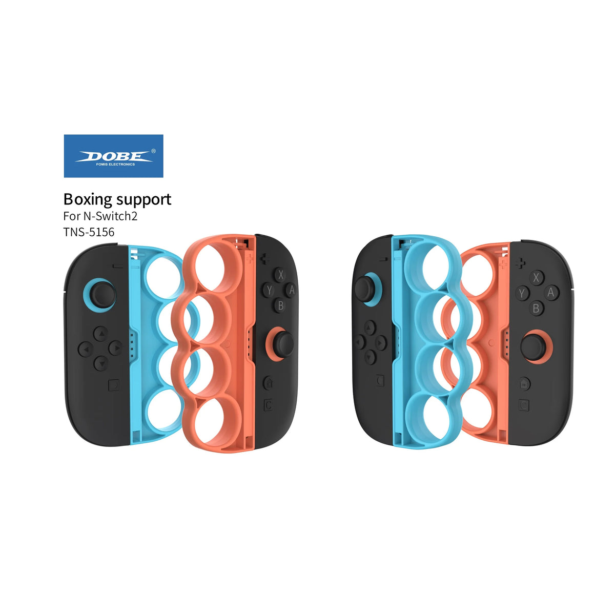 Switch 2 Controller Boxing Grips Handles Pair Joy-Con Punch Holder Fitness Sports Game Accessory Blue Red Plastic