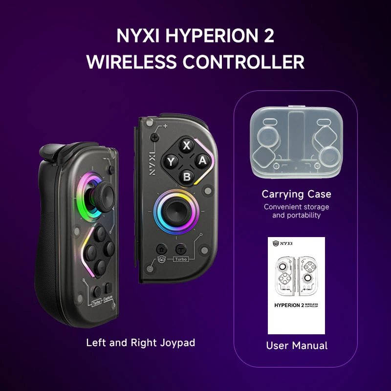 NYXI NJ12 Switch OLED Hall Effect Wireless Controller
