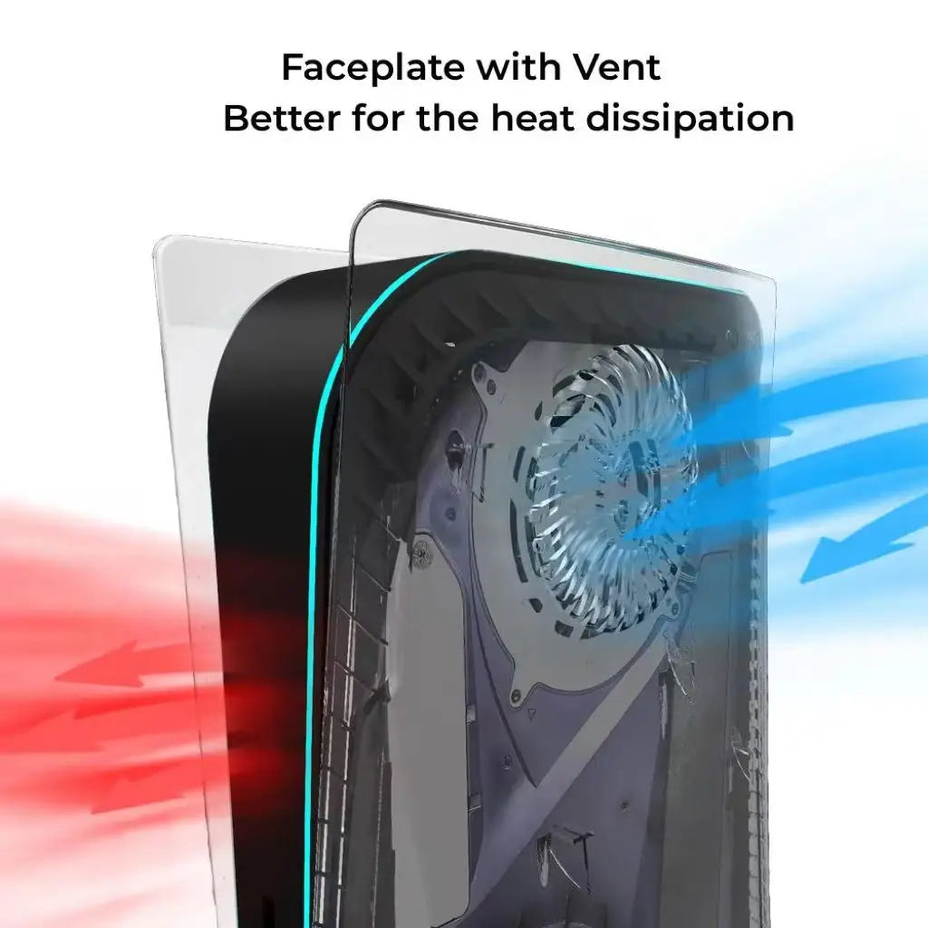 Transparent Cooling Vent Shell for PS5 Disc Edition