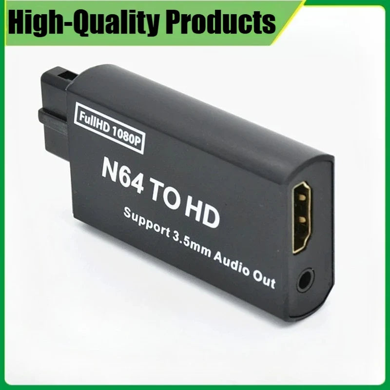 Game Console N64 To HDMI-compatible Converter Adapter 1080P Plug-and-Play for Nintendo N64/SNES/NGC Support 3.5mm Audio Output