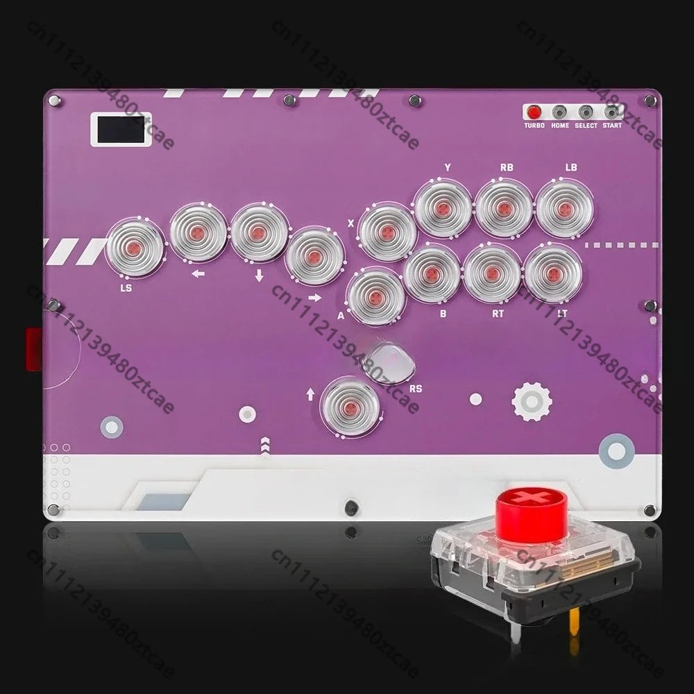 Leverless Hitbox Game Controller Fighting Joystick, Portable Duelpad Style Game Stick for Multi Platform Gaming Entertainment