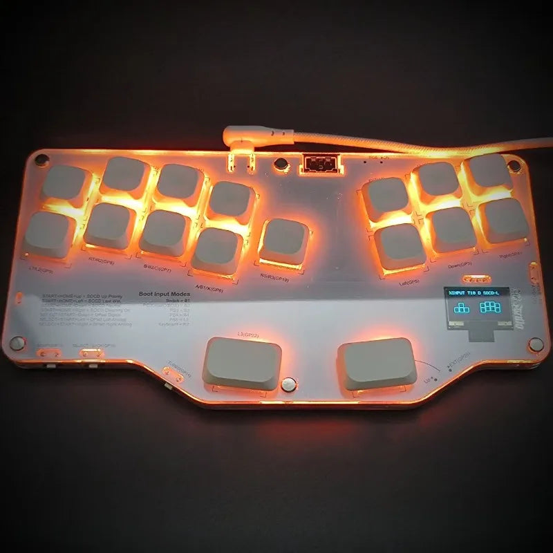 Mixbox Right Hand Combat Keyboard Customized RGB Ergonomics Wired Keyboard Low Axis Hot-swap Joystick Keyboard Accessories Gifts
