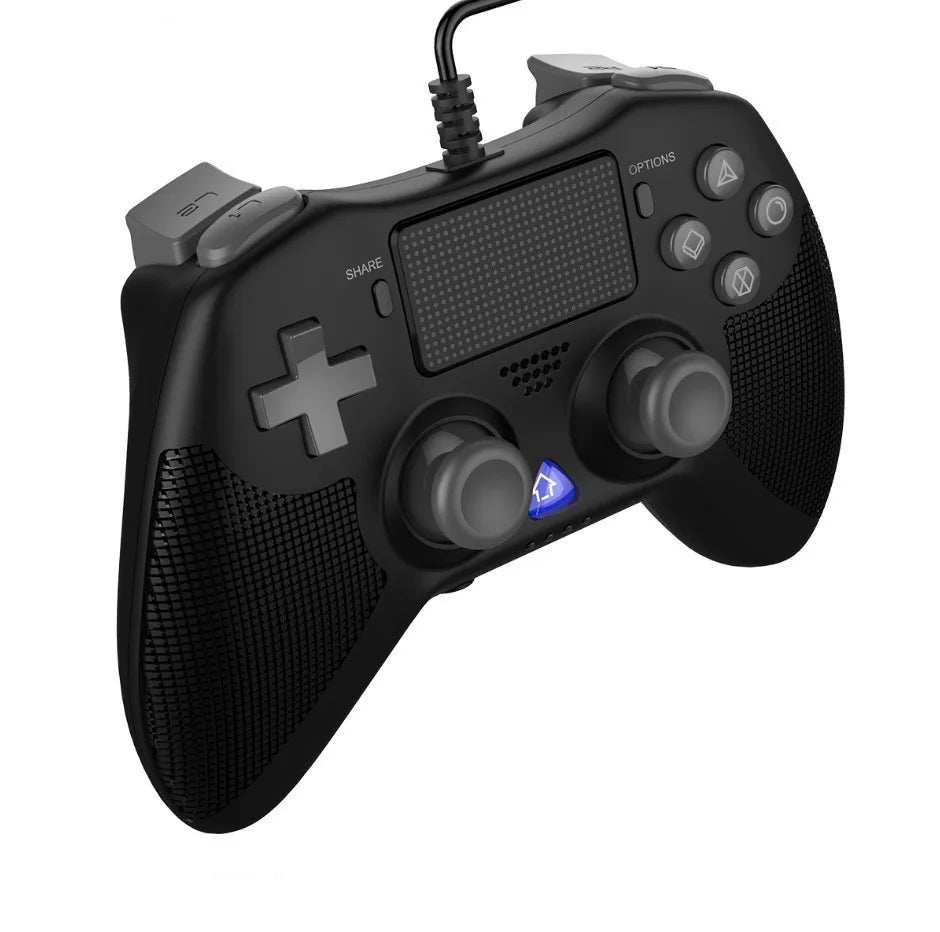 PG-P4018 Wired Game Controller for PS4/PS4 Slim/PS4 Pro/PS3/PC – Plug-and-Play Triangle Hero Controller with Turbo Function